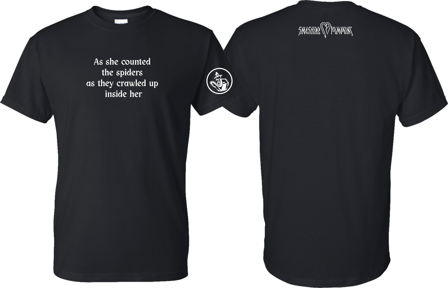 As she counted the spiders as they crawled up inside her Short Sleeve Tee