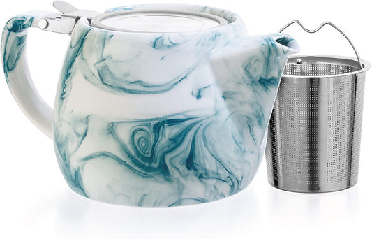 Marble Porcelain Grey Teapot Infuser 22oz