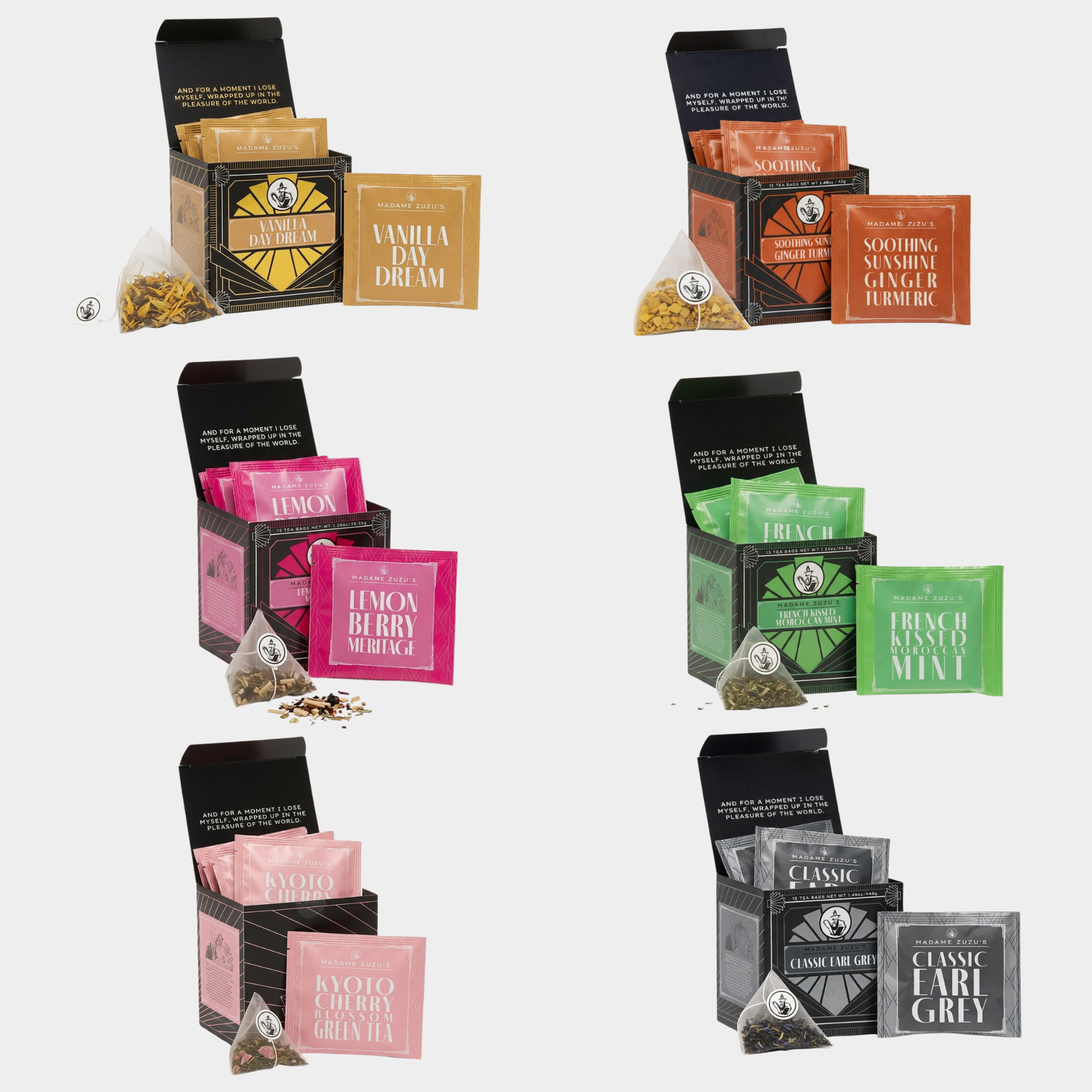 ZuZu’s Classic Tea bundle – 6 Box Set (15 Sachets Each)