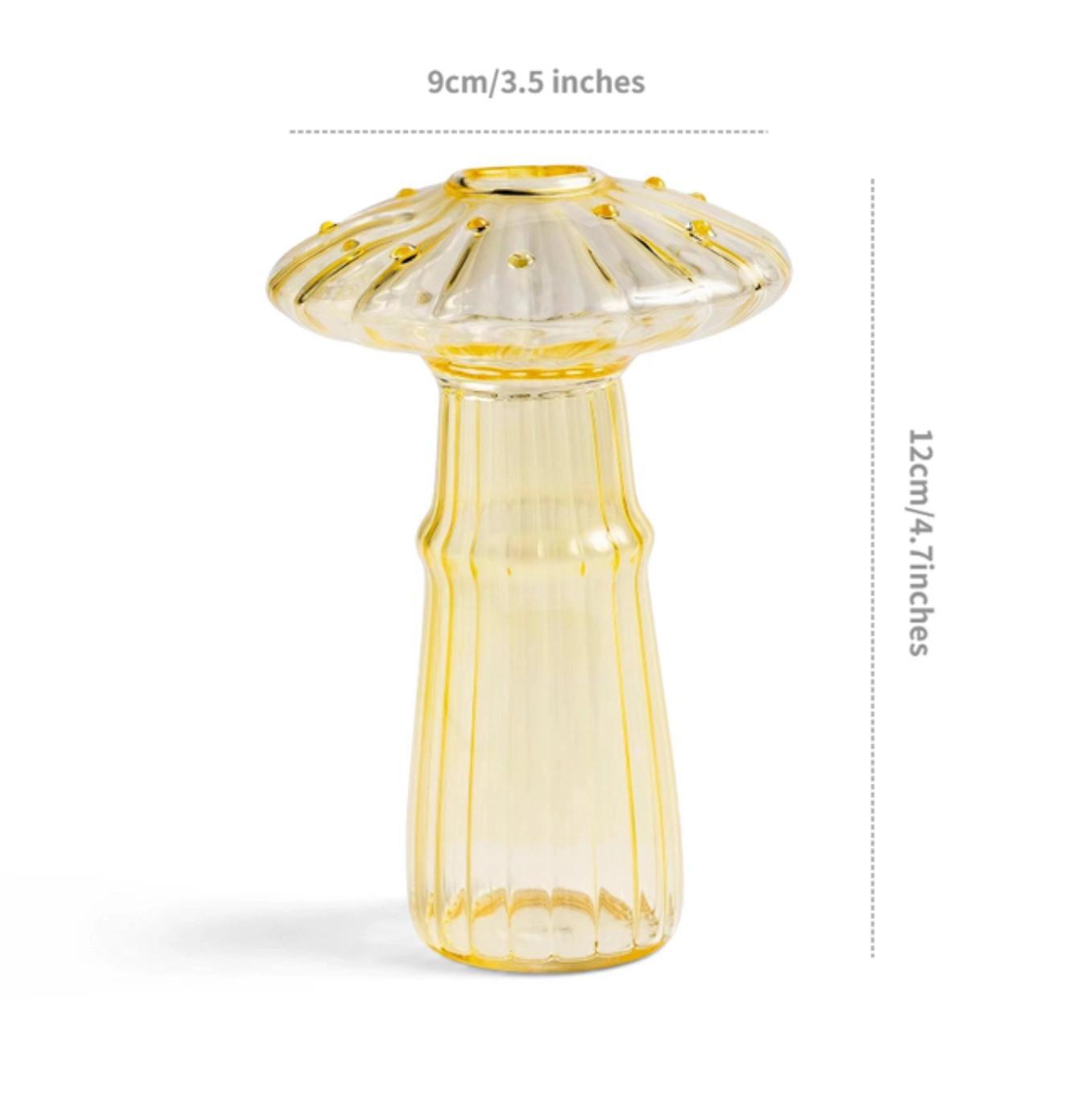 Mini Glass Mushroom Bud Vase