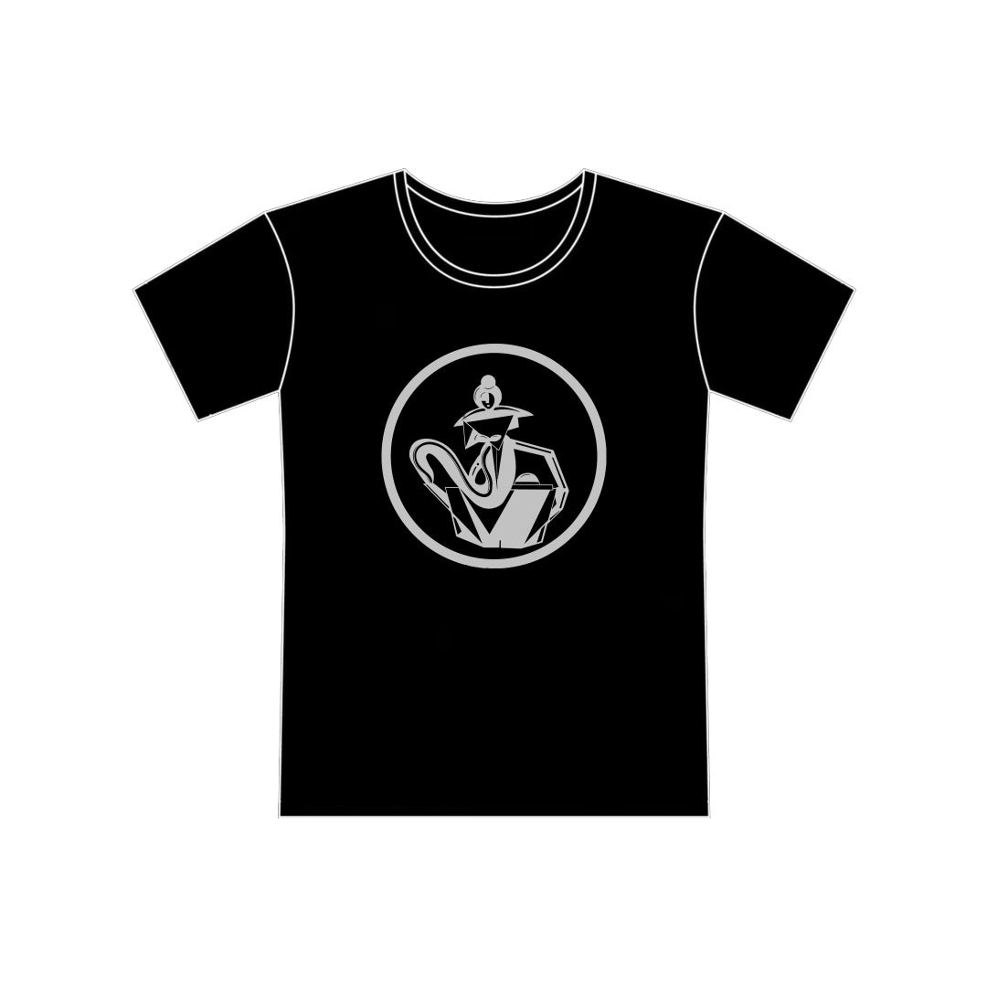 Black ZuZu's Silver Logo T-shirt