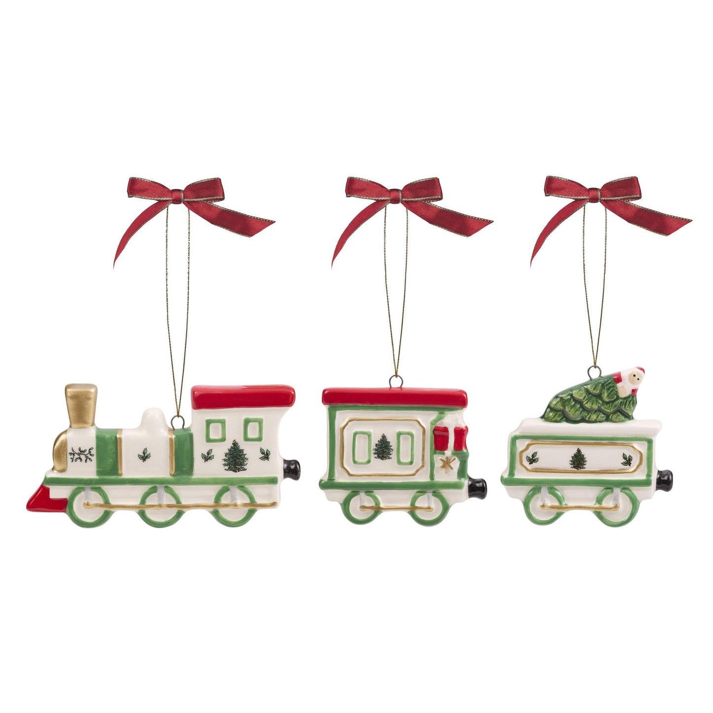 Christmas Tree 3 Piece Train Set Ornament