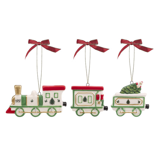 Christmas Tree 3 Piece Train Set Ornament