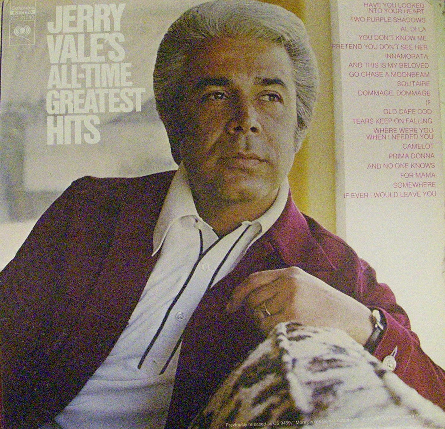 Jerry Vale's All-Time Greatest Hits Double LP